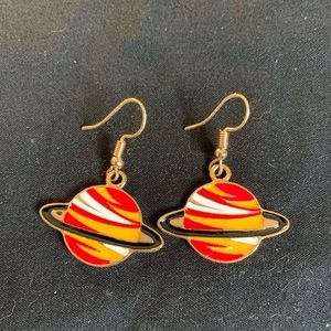 Saturn Dangle Earring Costume Jewelry